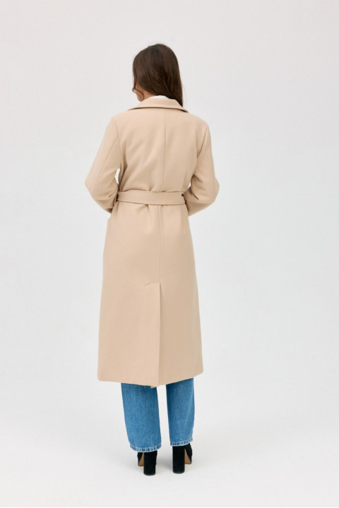 Vivienne - długi płaszcz z kieszeniami i wiązaniem