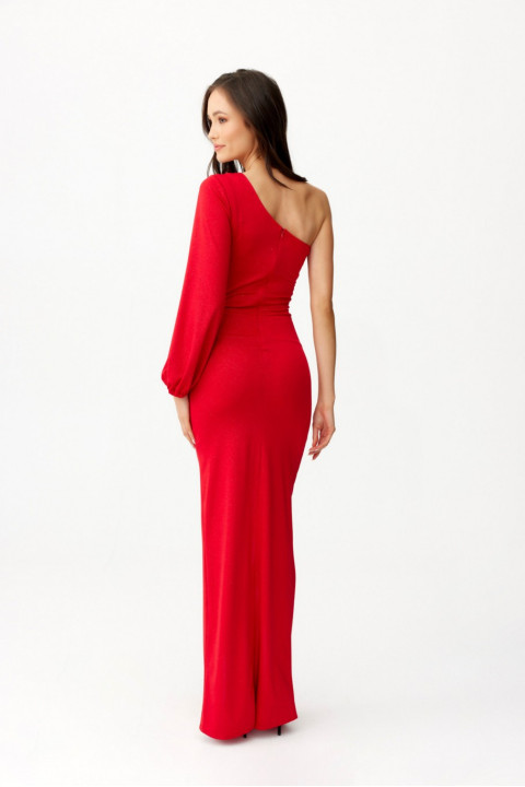 Natalie - brokatowa sukienka maxi z rękawem na jedno ramię Natalie - brokatowa sukienka maxi z rękawem na jedno ramię