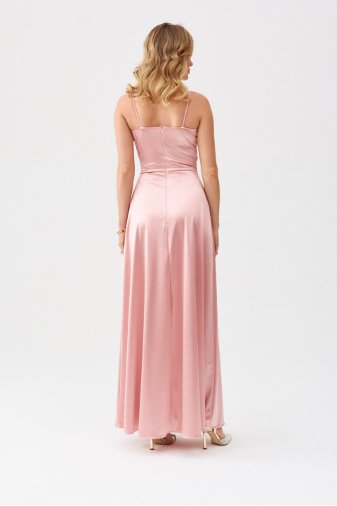 Salma - satynowa sukienka maxi na ramiączkach