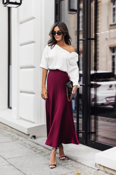 Spódnica satynowa Anett o kroju midi