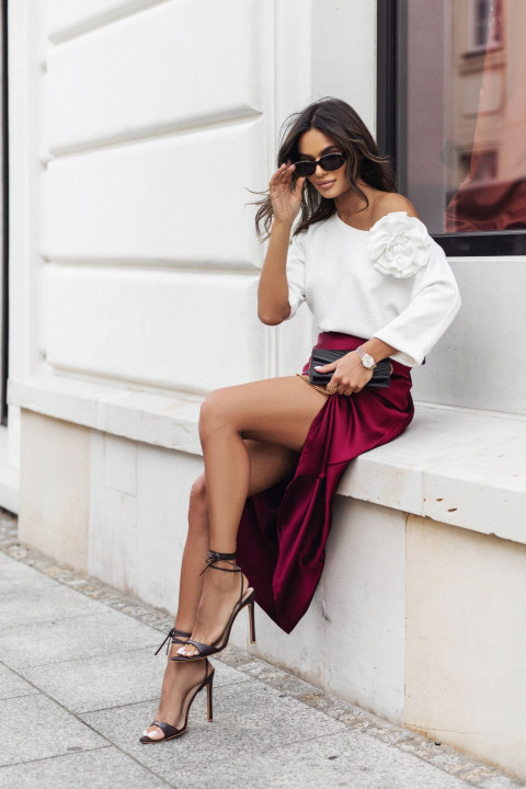 Spódnica satynowa Anett o kroju midi