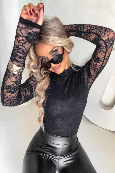 Bluzka damska Skin transparent koronka