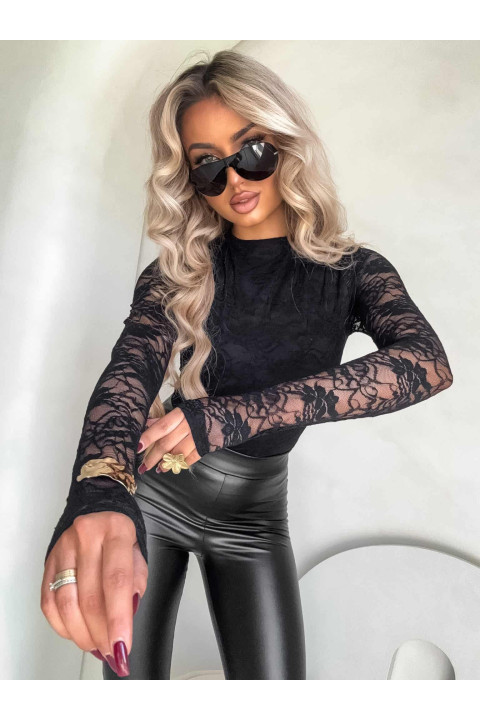 Bluzka damska Skin transparent koronka