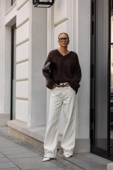 Sweter damski Floren z dodatkiem super kid moher