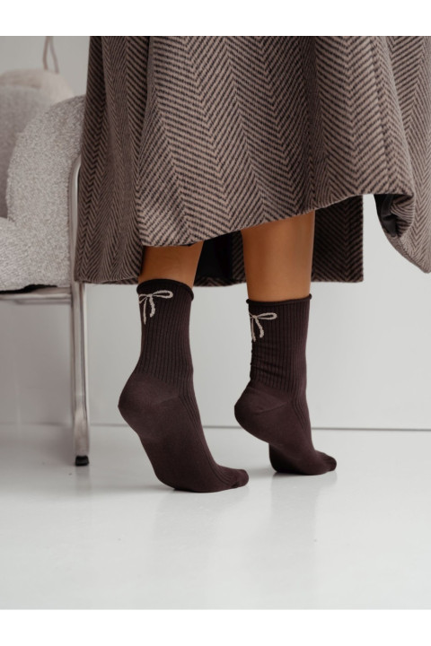 Skarpetki damskie kokardka