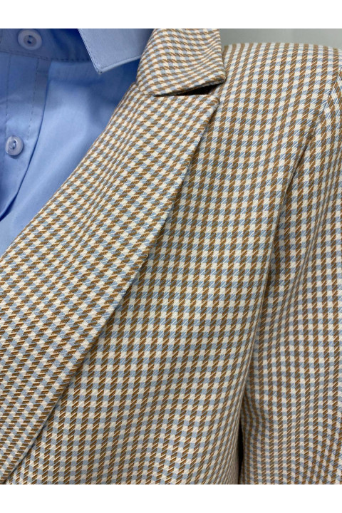 Marynarka damska Over - krata beż