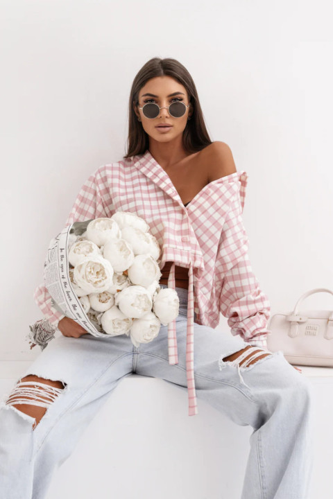 Koszula damska z kapturem Soho - róż