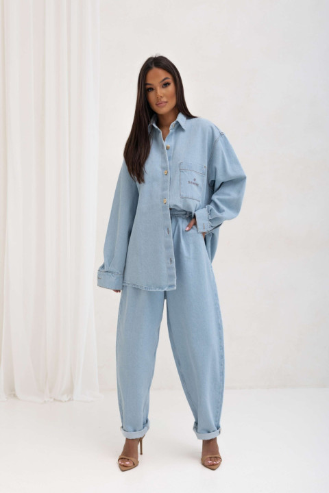 Koszula damska Jeans baby blue