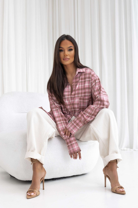 Koszula damska Aura różowa