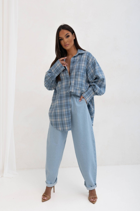 Koszula damska Aura niebieska