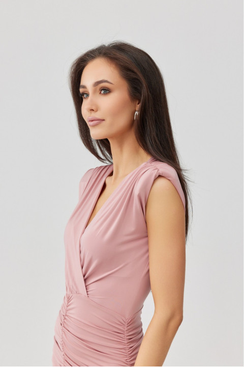 Noelia - sukienka maxi w kolorze brązowym