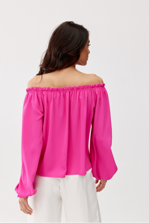 Rosie - bluzka hiszpanka z długim rękawem i różą