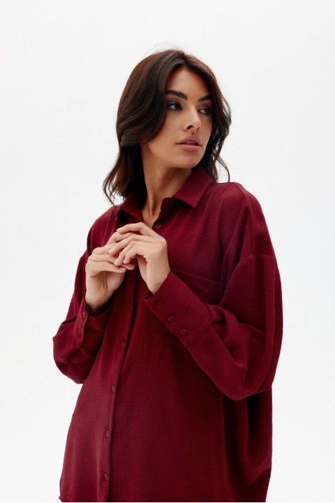 Olena - asymetryczna koszula damska z długim rękawem