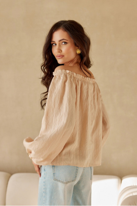 Monaco - bluzka hiszpanka z długimi bufiastymi rękawami Monaco - bluzka hiszpanka z długimi bufiastymi rękawami