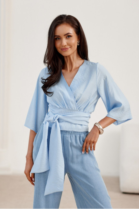 Flavia - zakładana bluzka z luźnym rękawem