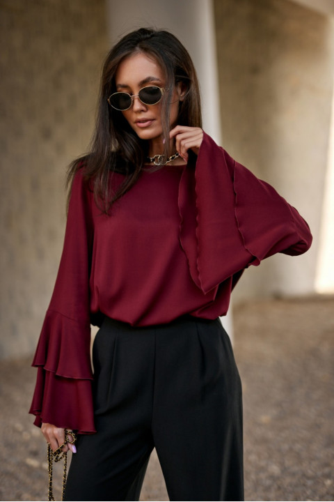 Camila - bluzka z dwuwarstwowym rękawem dzwon