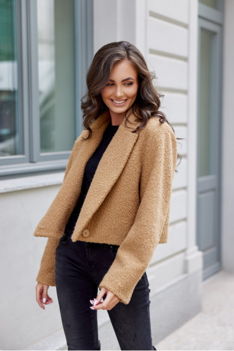 Renate - krótka kurtka dwurzędowa typu baranek