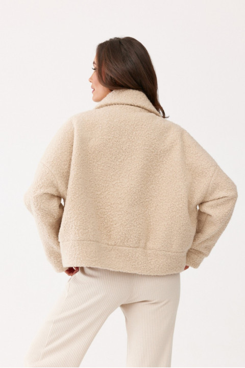 Jesper - krótka kurtka jednorzędowa typu baranek