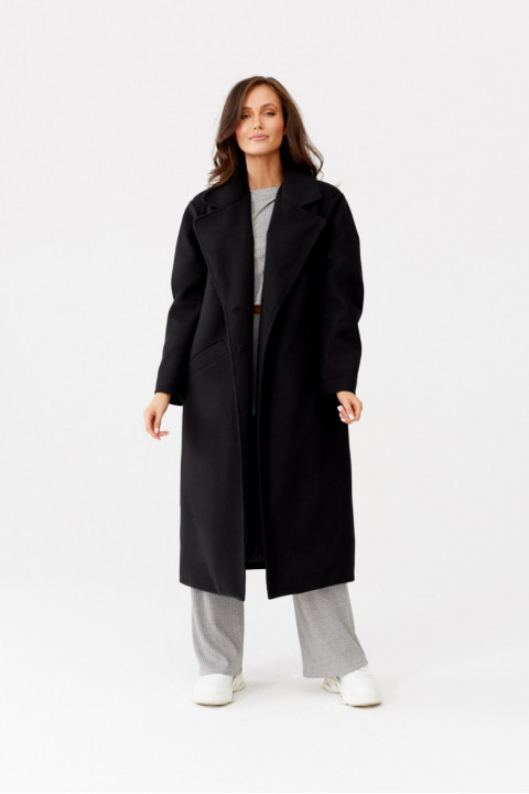 Talisman - jednorzędowy płaszcz maxi