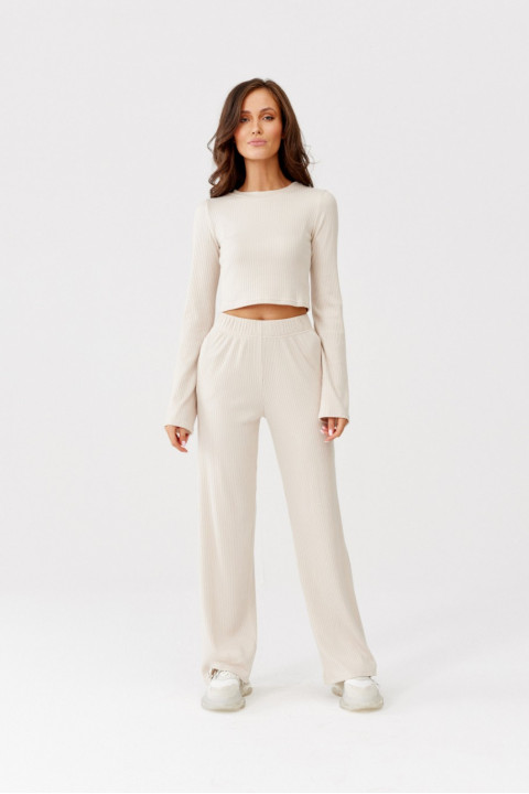 Hanne - spodnie z dzianiny prążkowanej