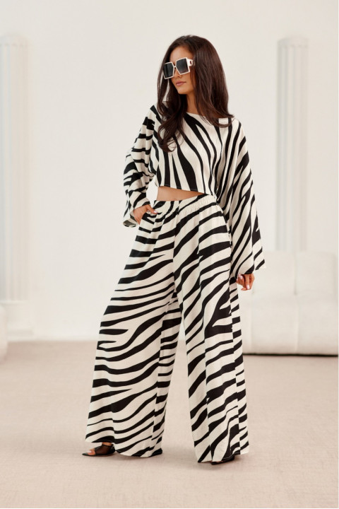 Livia - spodnie wide leg z lnem Livia - spodnie wide leg z lnem