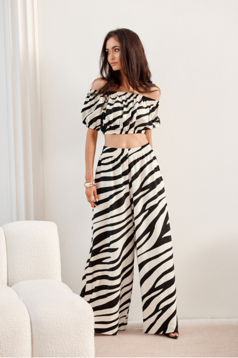 Livia - spodnie wide leg z lnem Livia - spodnie wide leg z lnem