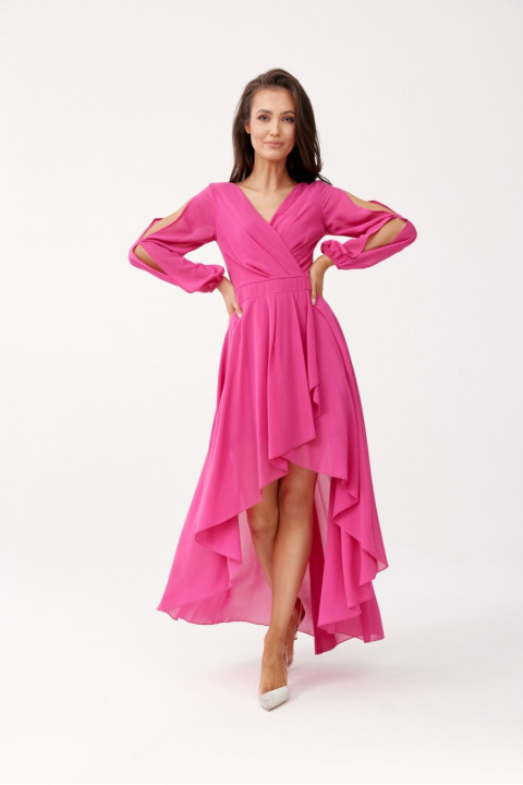 Romee - asymetryczna sukienka z długim rękawem