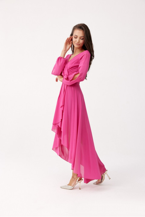 Romee - asymetryczna sukienka z długim rękawem