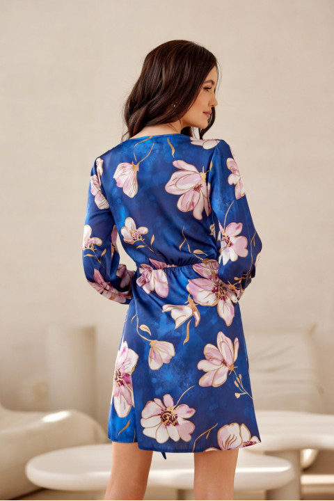 Sophie - wzorzysta sukienka mini wiązana w talii