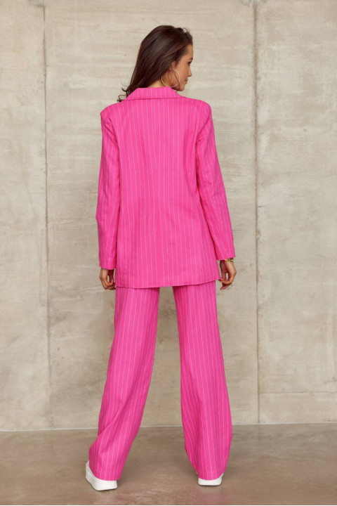 Lniana marynarka damska w paski