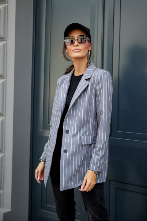 Jimmie - jednorzędowa marynarka damska w paski