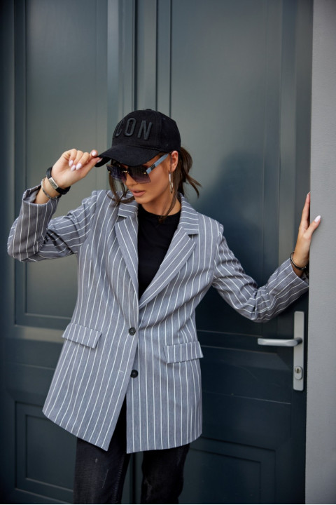 Jimmie - jednorzędowa marynarka damska w paski