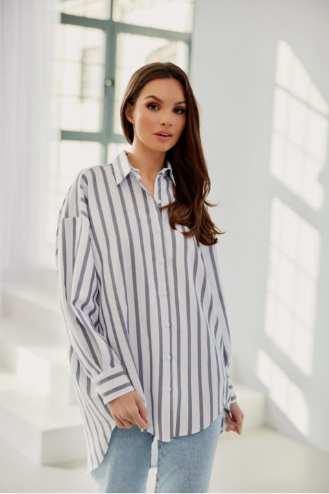 Alison - asymetryczna koszula damska w paski